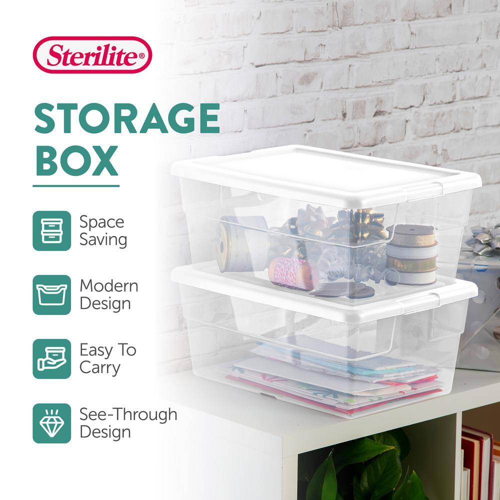 Sterilite 16 Quart Clear Stacking Storage Container Tub, 36 Pack 16448012 36 x 16448012