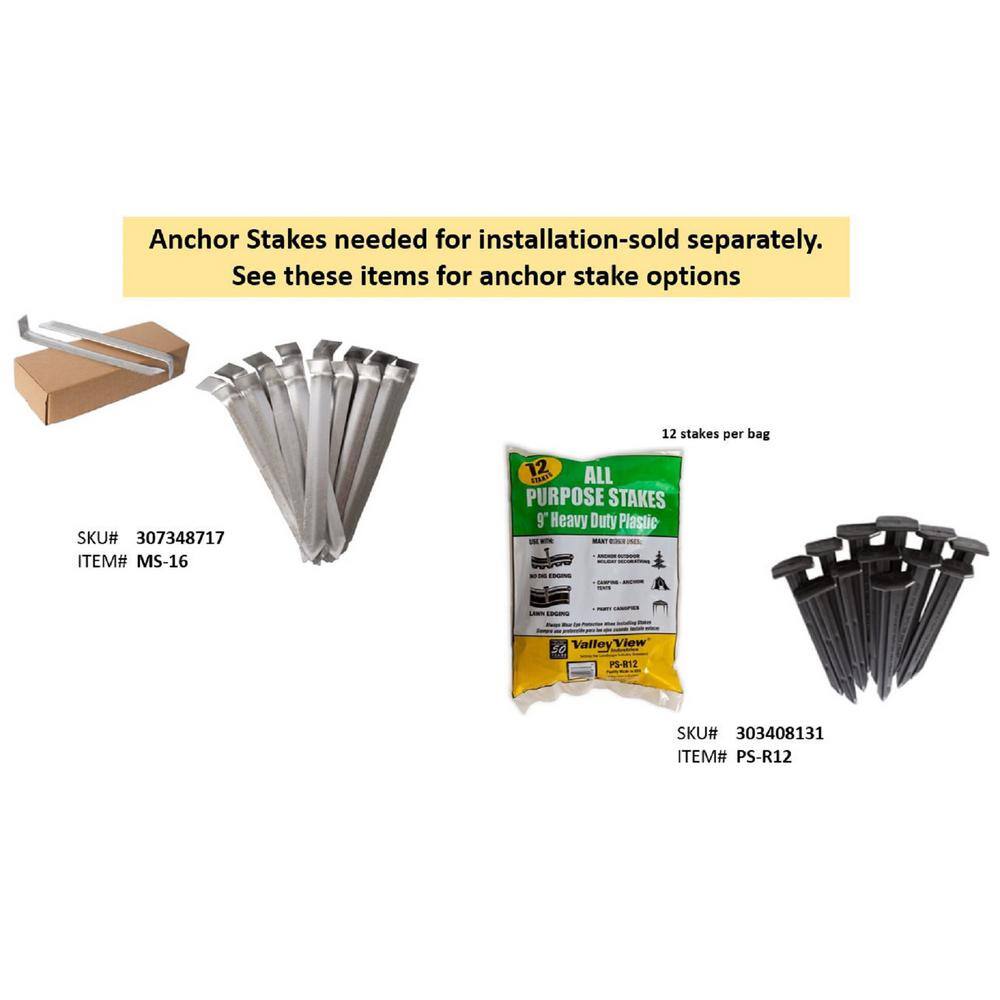 VALLEY VIEW Royal Diamond 60 ft. L x 5 in. H x 1 in. W Professional Black Plastic Lawn Edging RD-60NP