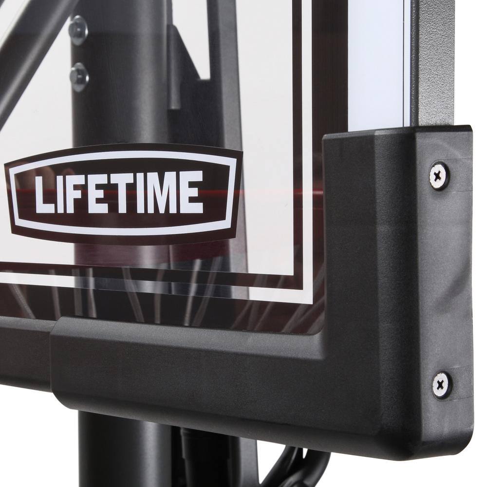 Lifetime 54 in. Shatter Guard Power Lift In-Ground Basketball System 71525