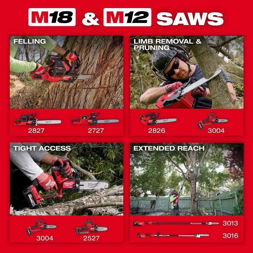 Milwaukee M18 FUEL 14 in. 18V Lithium-Ion Brushless Battery Chainsaw (Tool-Only) 2727-20C