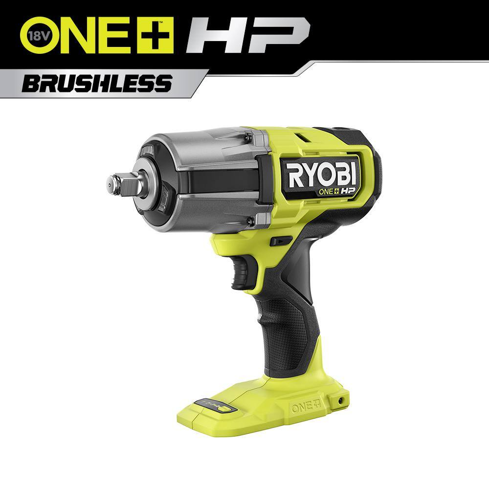 RYOBI ONE+ HP 18V Brushless Cordless 4-Mode 1/2 in. High Torque Impact Wrench (Tool Only) PBLIW01B