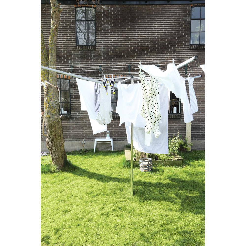 Brabantia 106.7 x 106.7 in. Topspinner Outdoor Rotary Clothesline with Ground Spike 310744