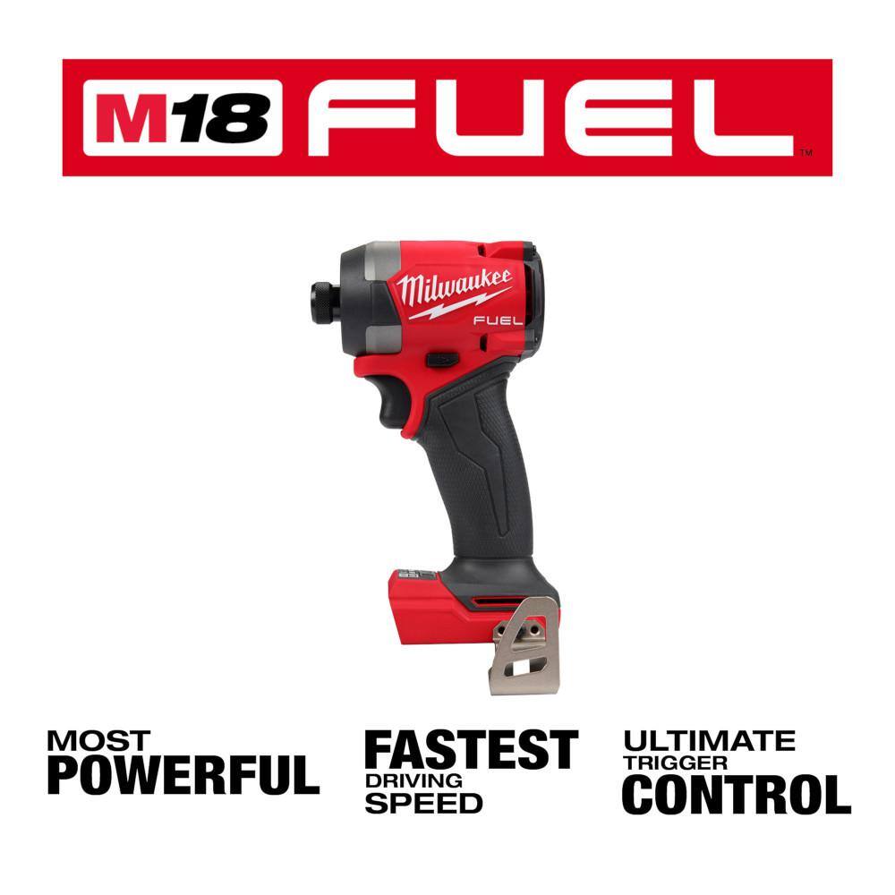 Milwaukee M18 FUEL 18V Lithium-Ion Brushless Cordless 1/4 in. Hex Impact Driver w/Hackzall 2953-20-2719-20