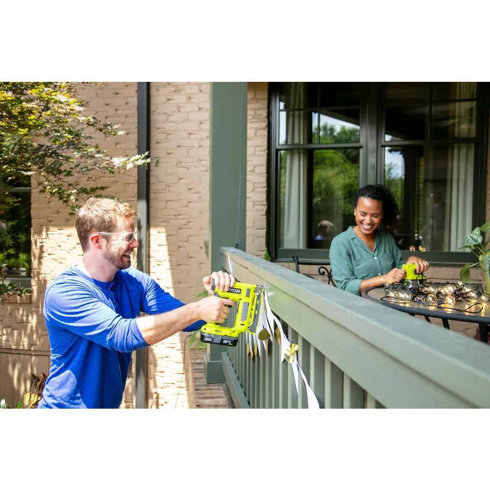 RYOBI ONE+ 18V Compression Drive Cordless 3/8 in. Crown Stapler P317