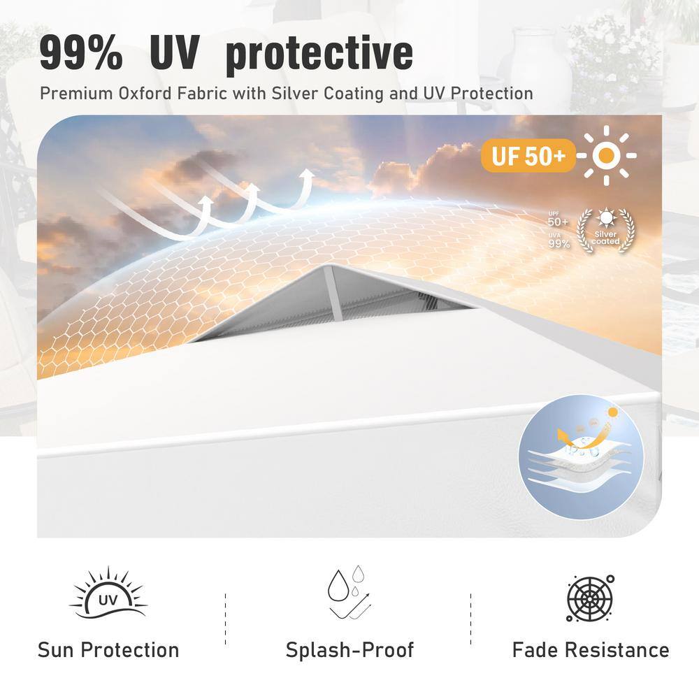 PHI VILLA 10 ft. x 10 ft. White Pop Up Tent with Removable Sidewalls THD-GA024-WH