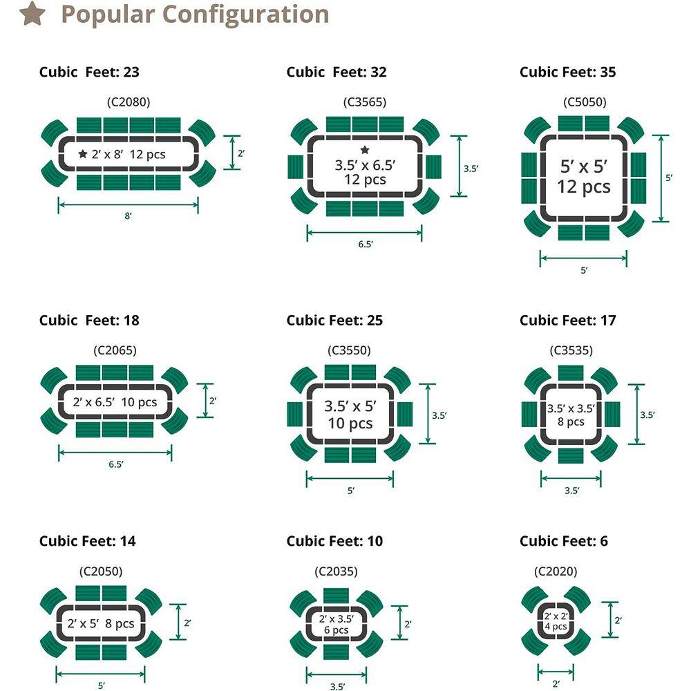 vego garden 17 in. Tall 9 in 1 8 ft. x 2 ft. Metal Raised Garden Bed Kits Outdoor Ground Planter Box Terra Cotta VB9N117TC