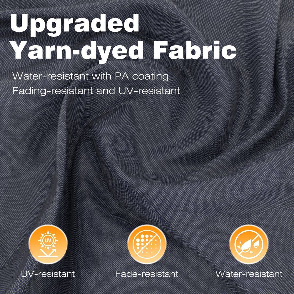 VEIKOUS 10 ft. x 13 ft. Dark Grey Aluminum Outdoor Patio Pergola with Retractable Sun Shade Canopy Cover PG0202-02-10