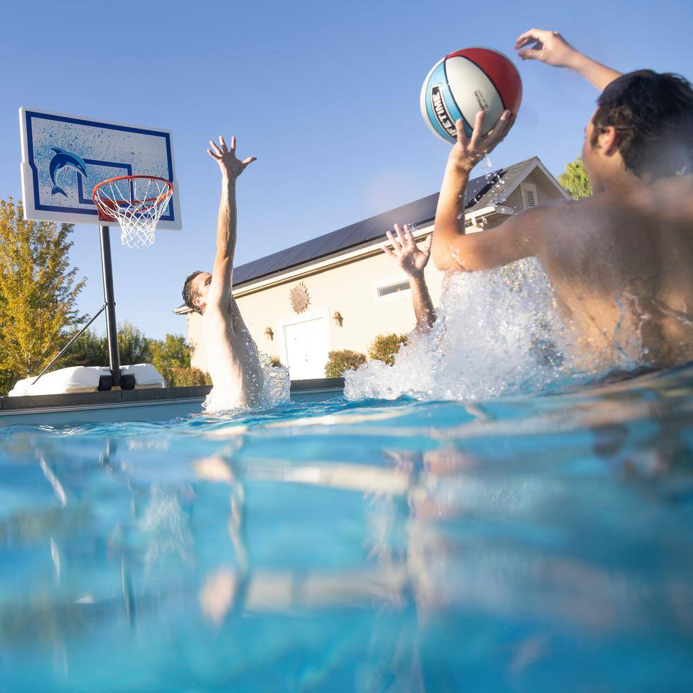 Lifetime Basketball 44 in. Impact Poolside Portable in White and Blue 91213