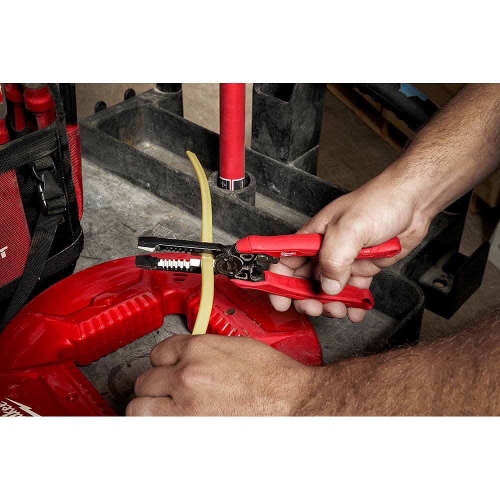 Milwaukee 60 ft. Fiberglass Fish Stick Low/Mid/High Flex Combo Kit with 7-in-1 Combination Wire Strippers Pliers 48-22-4156-48-22-3078