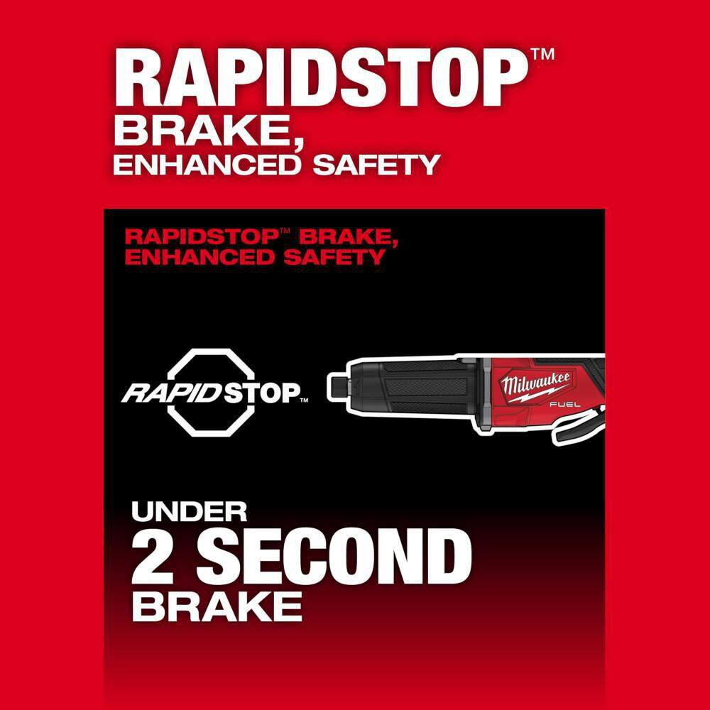 Milwaukee M18 FUEL 18-Volt Lithium-Ion Brushless Cordless 2-3 in. Variable Speed Die Grinder Paddle Switch w/5.0Ah Battery 2984-20-48-11-1850