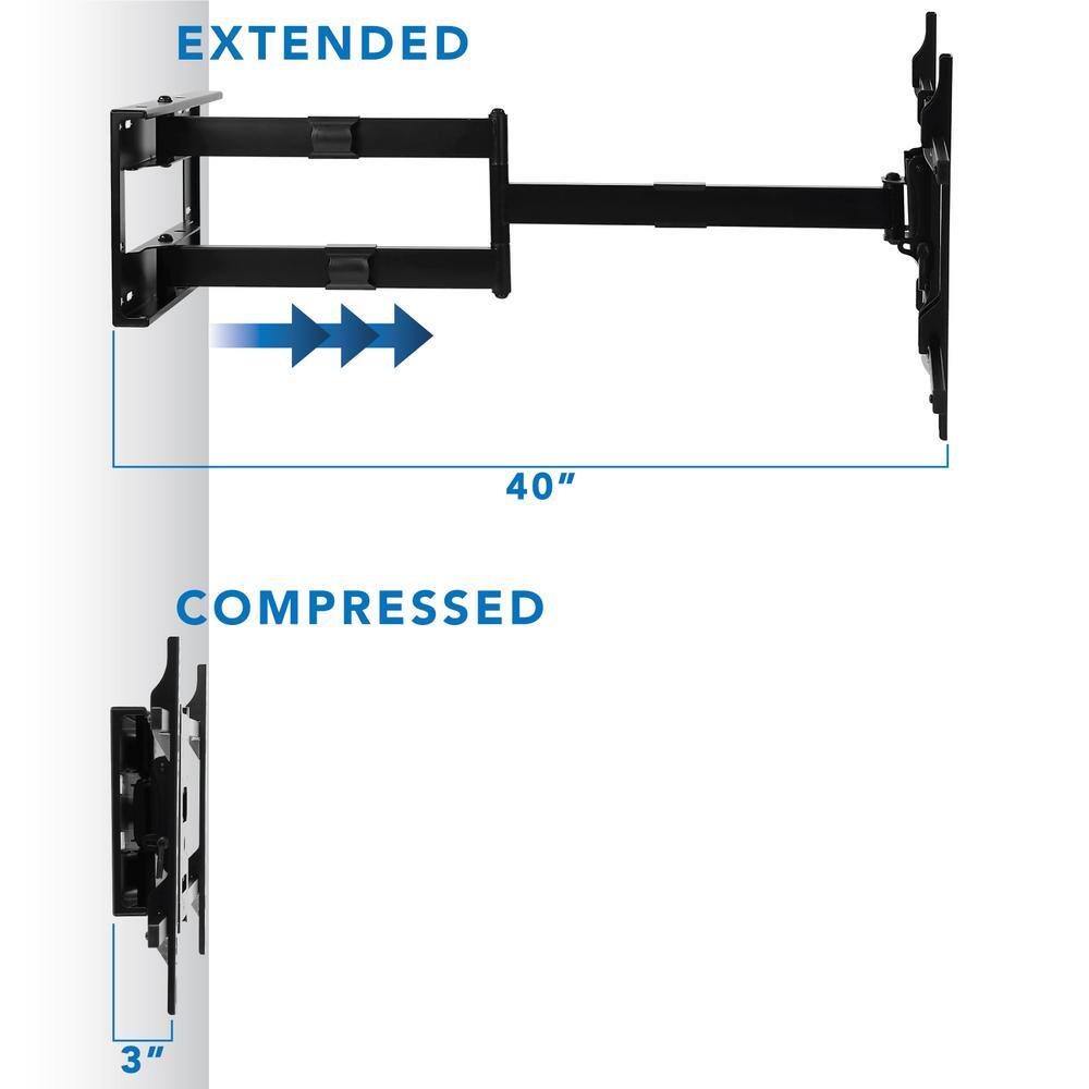 mount-it! Full Motion TV Wall Mount with Extra Long Extension for 42 in. to 80 in. Screen Sizes MI-372