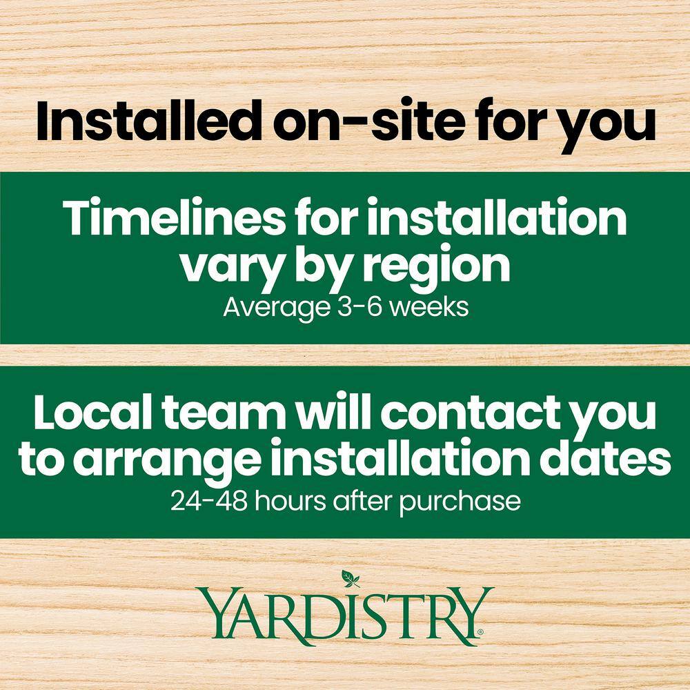 Yardistry Professionally Assembled Meridian 12 ft. x 14 ft. Cedar Shade Gazebo with 12 ft. Bar Counter and Brown Aluminum Roof 64010-0