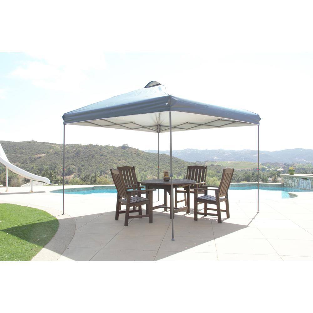 Everbilt 10 ft. x 10 ft. Grey Instant Canopy Pop Up Tent NS CLIA 100-G