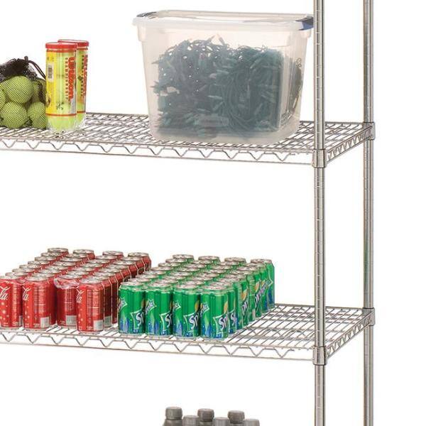 Seville Classics UltraDurable 5-Tier Commercial NSF Certified Steel Wire Shelving System in Zinc (60 in. W x 24 in. D x 76 in. H) WEB571