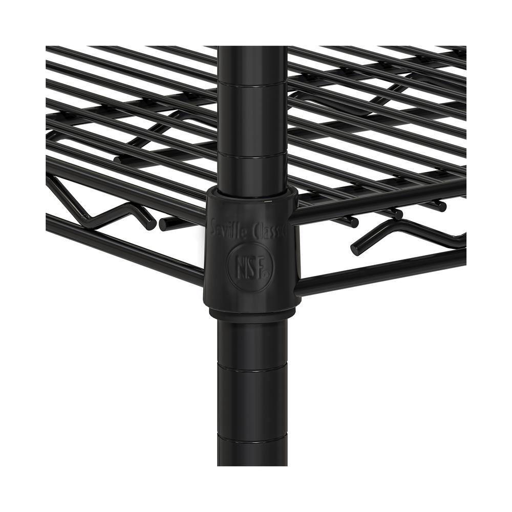Seville Classics UltraDurable Black 5-Tier NSF-Certified Wire Steel Garage Storage Shelving Unit (60 in. W x 72 in. H x 18 in. D) SHE18602
