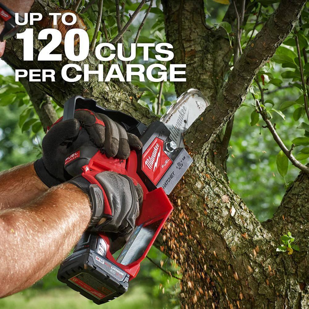 Milwaukee M12 FUEL 12V Lithium-Ion Brushless Battery 6 in. HATCHET Pruning Saw Kit with 4.0 Ah Battery and Charger 2527-21