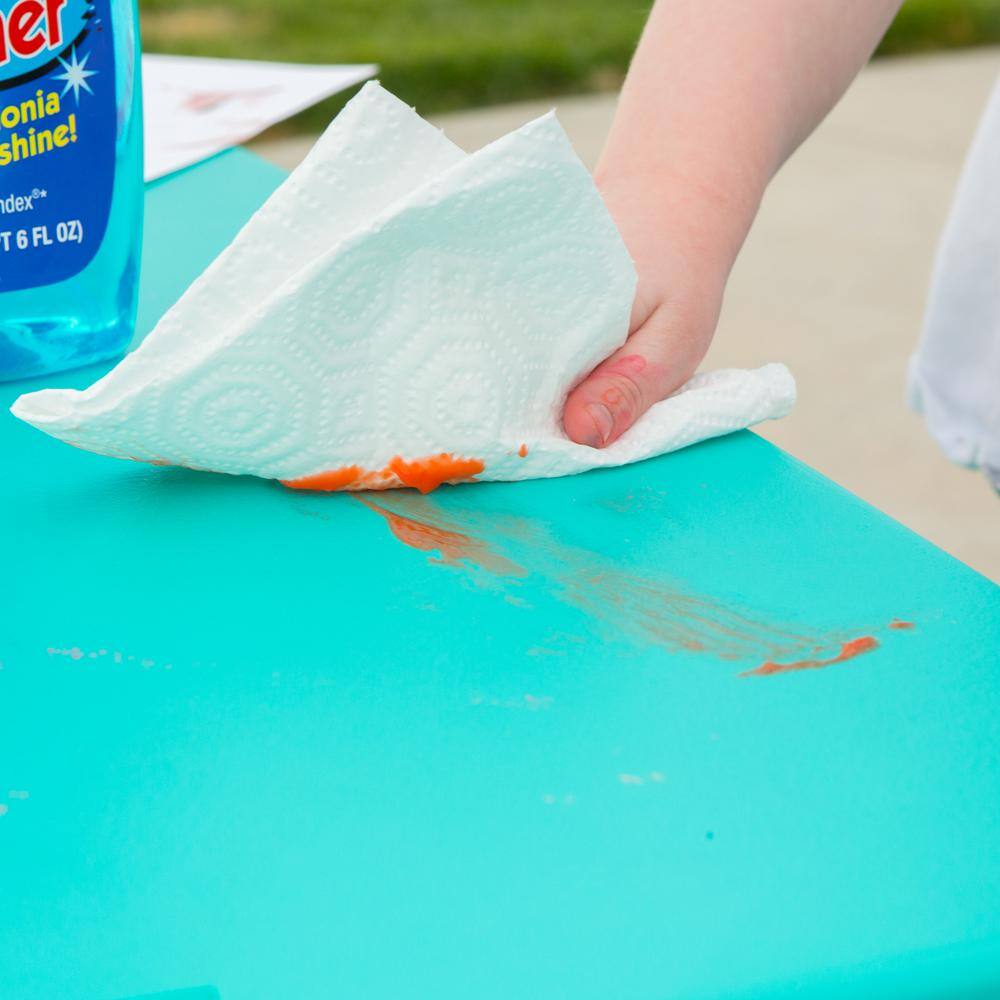 Lifetime 35.4 in. Aqua Blue Rectangle Steel and Resin Kids Picnic Table Seats 4 260219