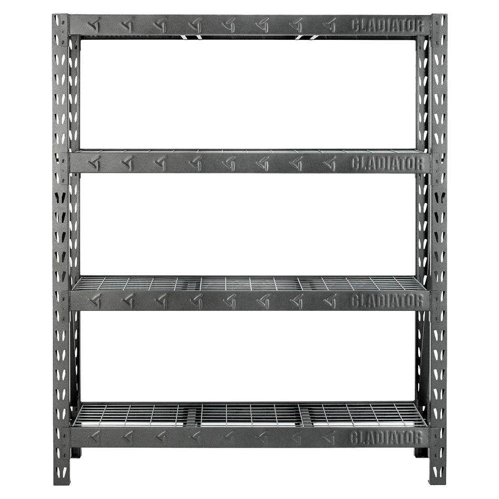 Gladiator 4-Tier Welded Steel Garage Storage Shelving Unit (60 in. W x 72 in. H x 18 in. D) GARS604TEG