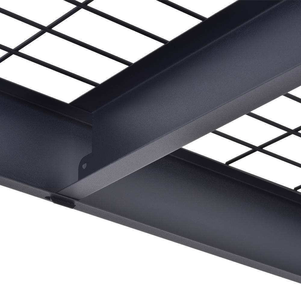 Husky 4-Shelf Metal Industrial Duty Freestanding Garage Storage Shelving Unit in Black (77 in. W x 72 in. H x 24 in. D) N2W772472W4B