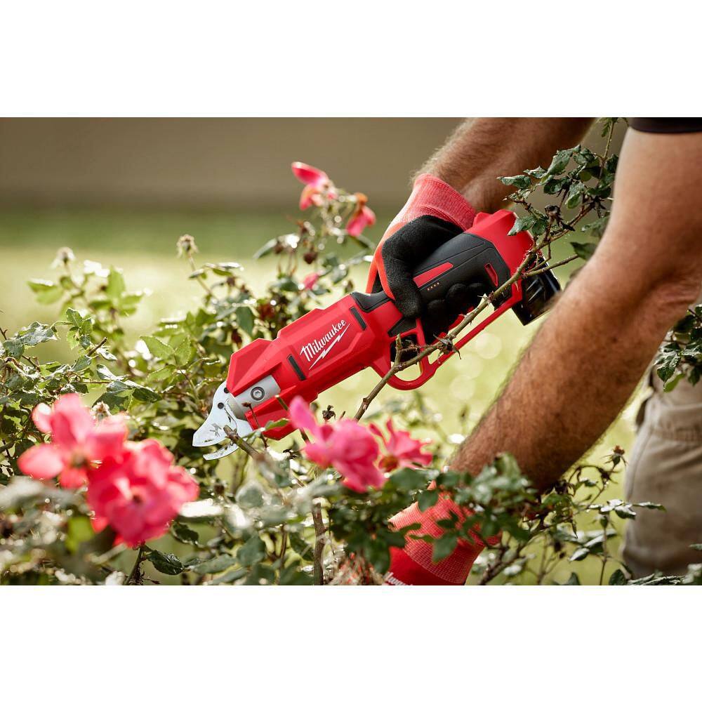 Milwaukee M12 12V Brushless Cordless Battery Powered Pruner Shears Kit w/ Hedge Trimmer, (3) Batteries, (1) Charger 2534-21-48-11-2412-2533-20