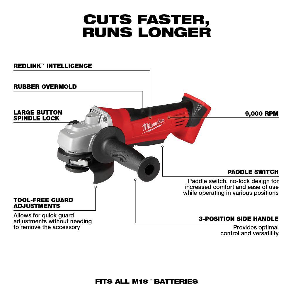 Milwaukee M18 18V Lithium-Ion Cordless Combo Tool Kit (6-Tool) w/ Two Additional 5.0 Ah Batteries 2696-26-48-11-1850-48-11-1850