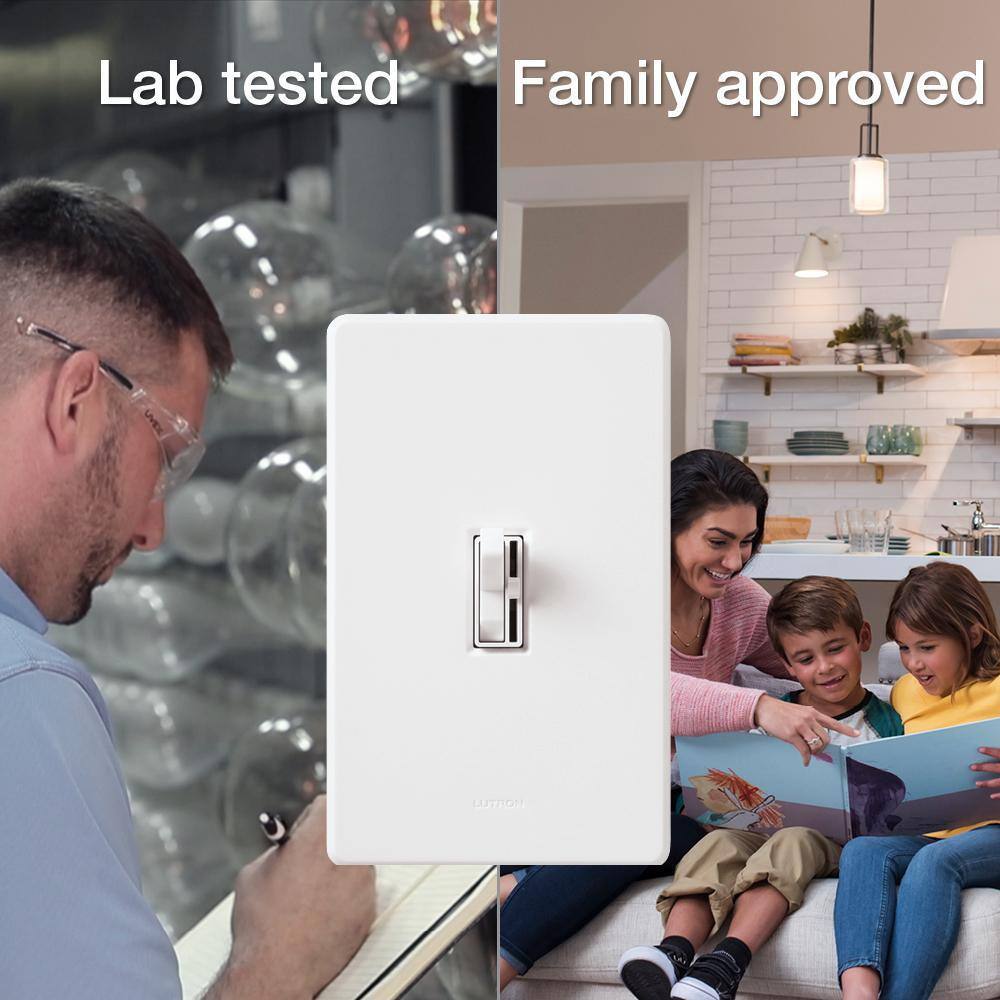 Lutron Toggler LED+ Dimmer Switch for Dimmable LEDs, White, Klein 11-in-1 Multi Bit Screwdriver and Nut Driver (TGCL-3PKR-KSD) TGCL-3PKR-KSD