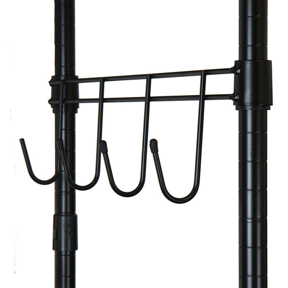 Oceanstar Black Steel Clothes Rack 35.7 in. W x 75.5 in. H GRS1514