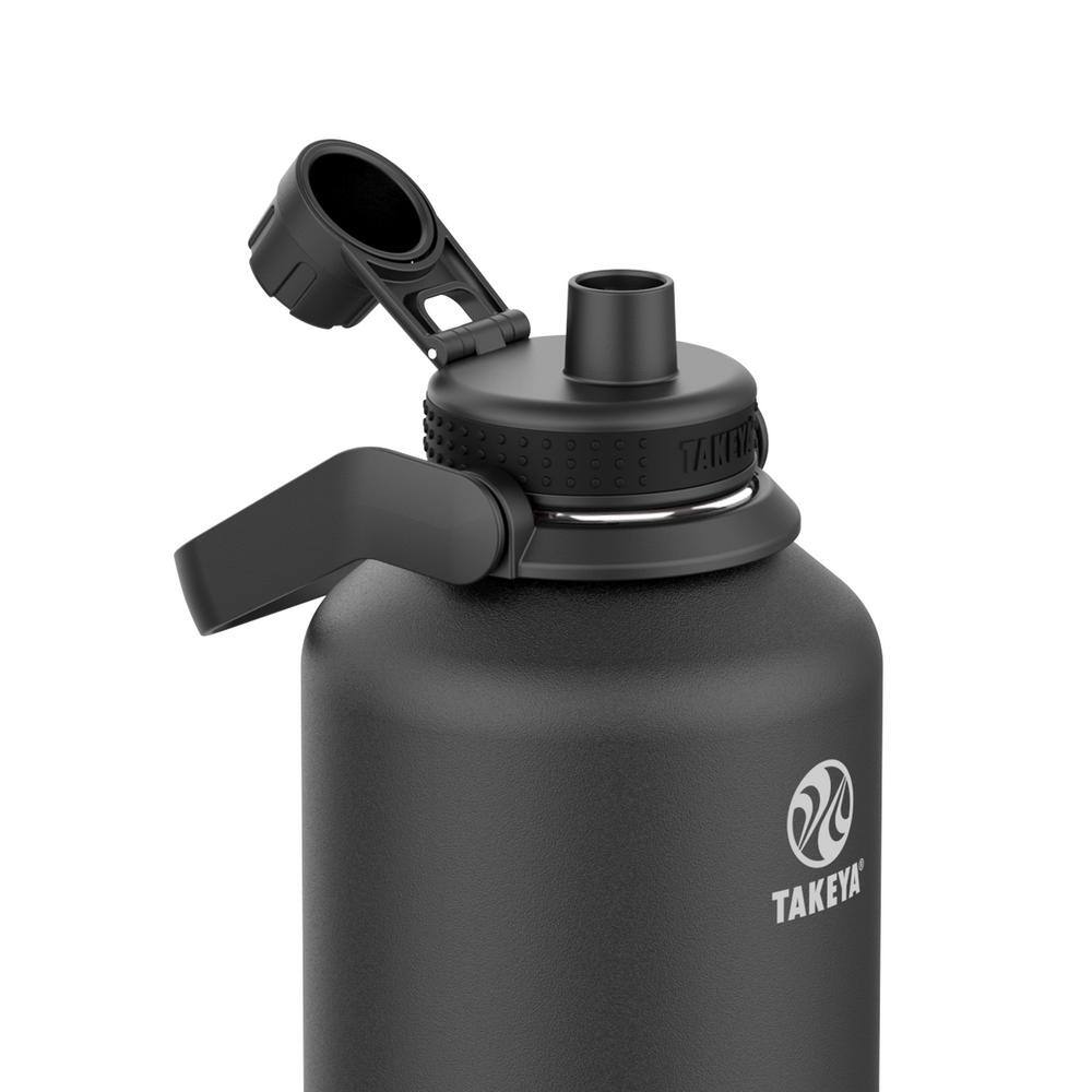 Takeya Actives 64 oz. Stainless Steel Wide Handle Sport Bottle Onyx 51116