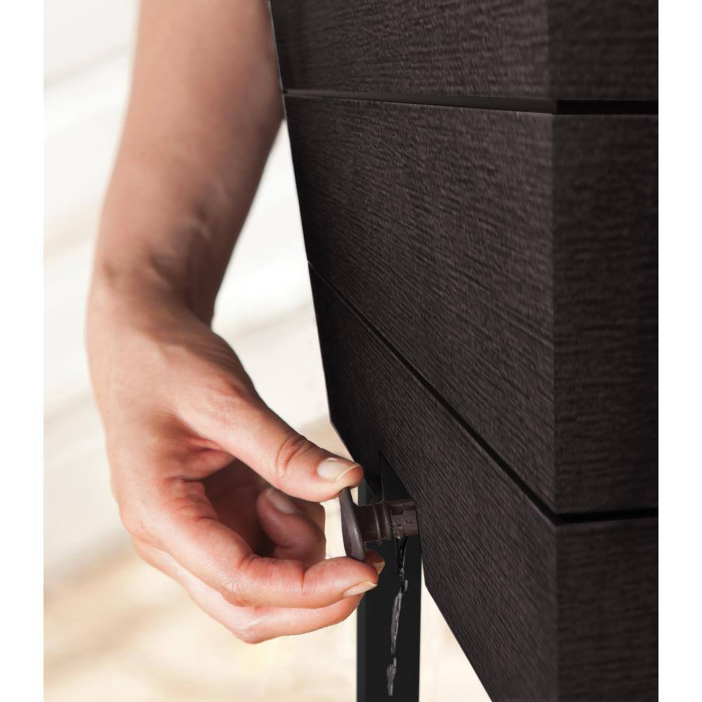 Keter Urban Bloomer 32.3 in. W x 30.7 in. H Graphite Resin Elevated Patio Garden Bed 236157