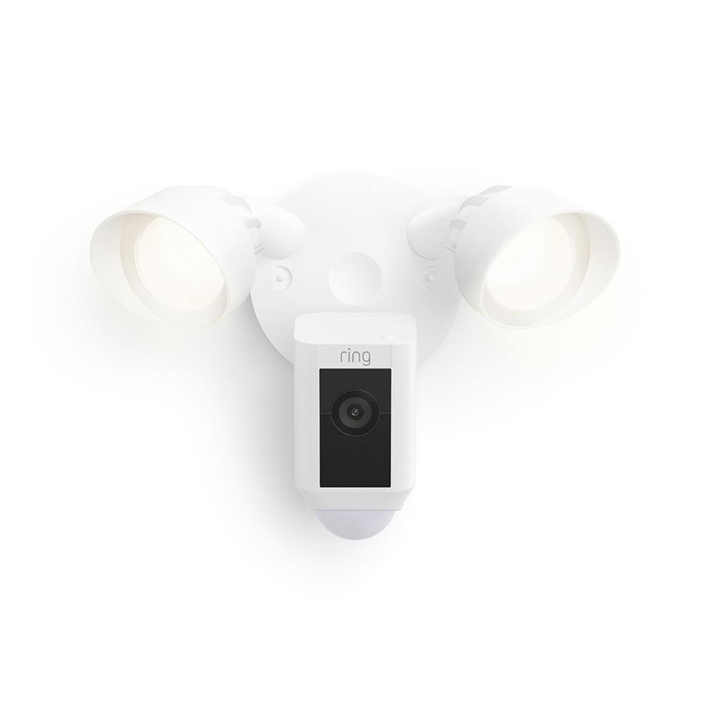 Ring Wired Doorbell Pro with Floodlight Cam Plus Wired, White B0C59HK3N6