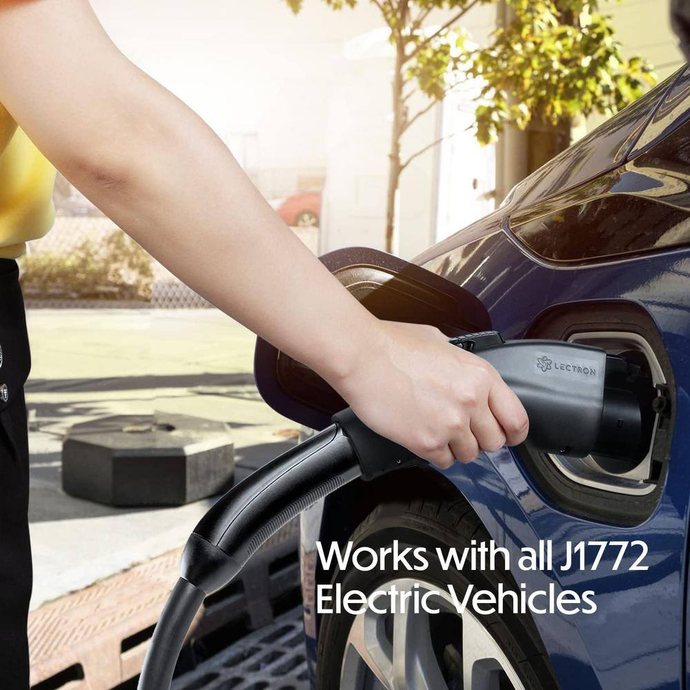 LECTRON Tesla to J1772 Charging Adapter Max 48 Amp 250-Volt for Tesla High Powered Connectors (Black) TeslaJ1772Blk48AUSA