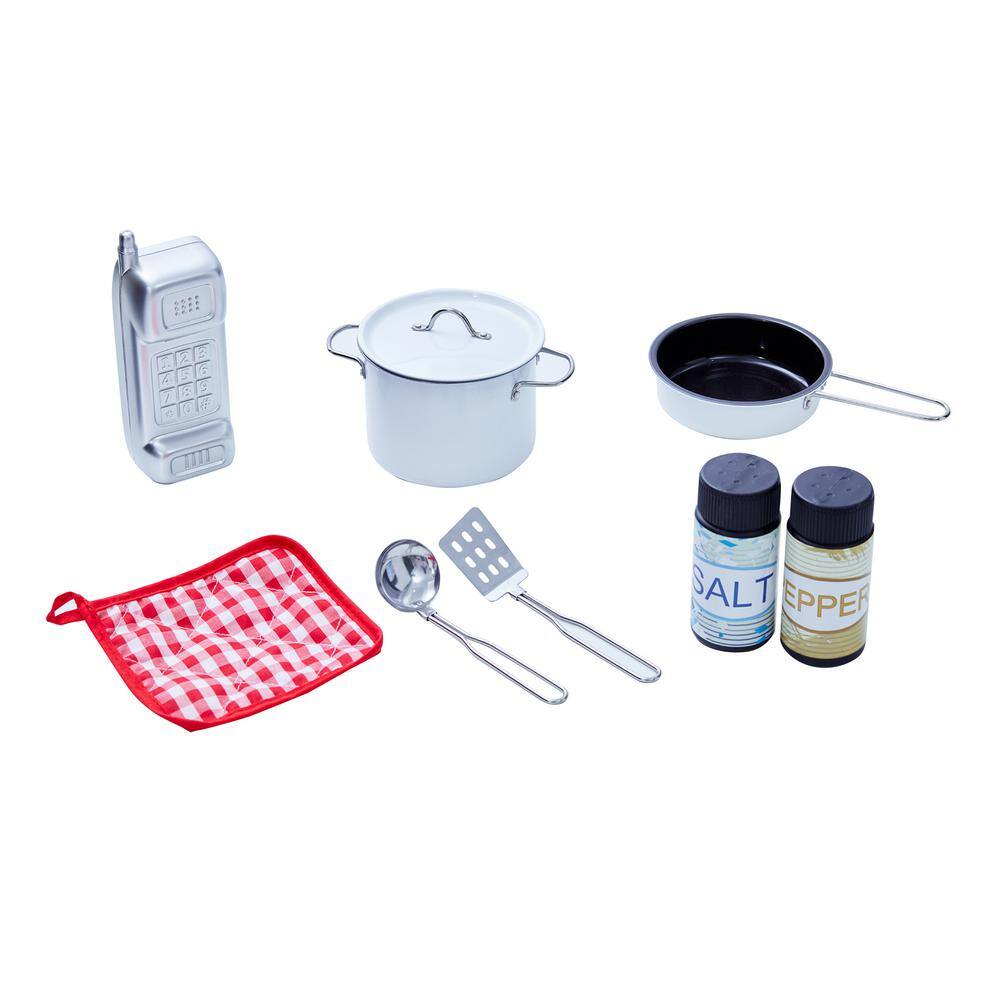 Teamson Kids Little Chef Boston Modern Play Kitchen in White/Wood TD-12679C