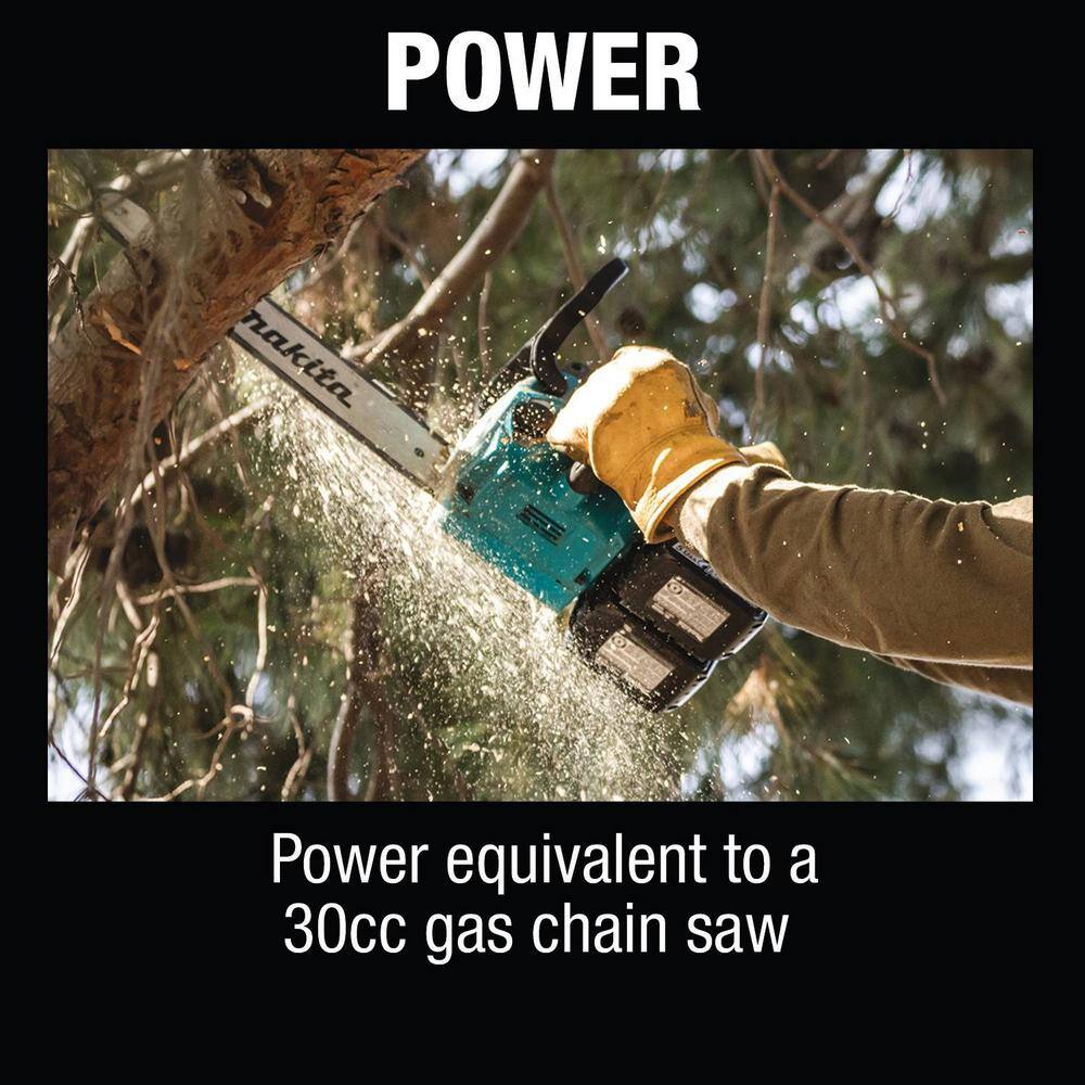 Makita LXT 16 in. 18V X2 (36V) Lithium-Ion Brushless Top Handle Chain Saw Kit 5.0Ah with 18V LXT Battery Pack 5.0Ah(2-Pk) XCU09PTBL1850B2