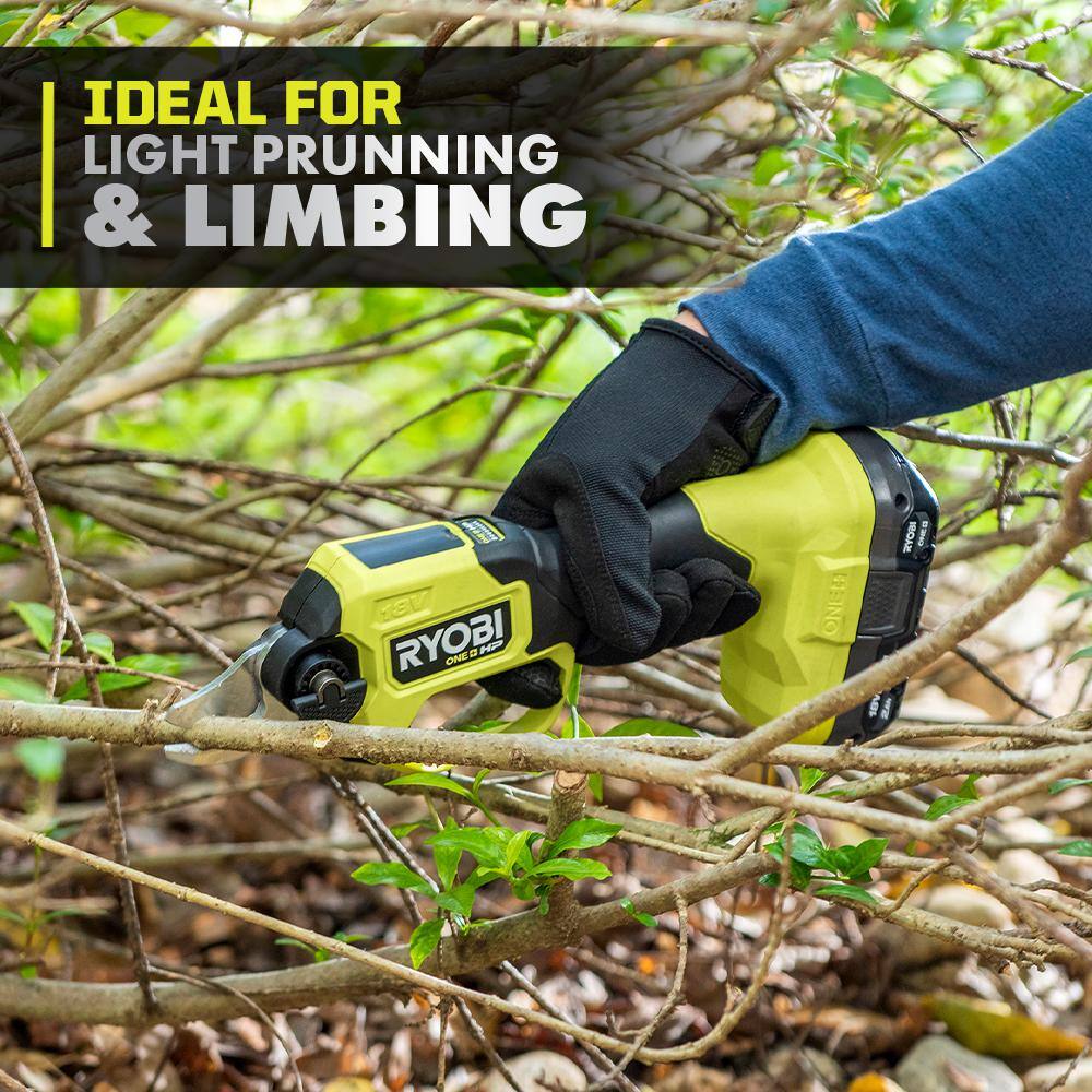 RYOBI ONE+ HP 18V Brushless Cordless Pruner & ONE+ HP 18V Brushless 22 in. Battery Hedge Trimmer with 2.0 Ah Battery & Charger P2550-P2608BTL