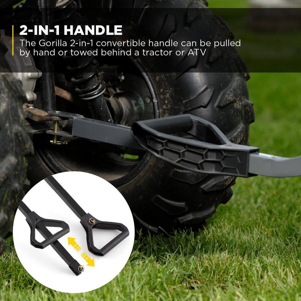 GORILLA CARTS 12 cu. ft. Patented Super Heavy-Duty Poly Dump Garden Cart, 1,600 lbs., 48 in. x 34 in. x 11 in., 16 in. Pneumatic Tires GCG-12