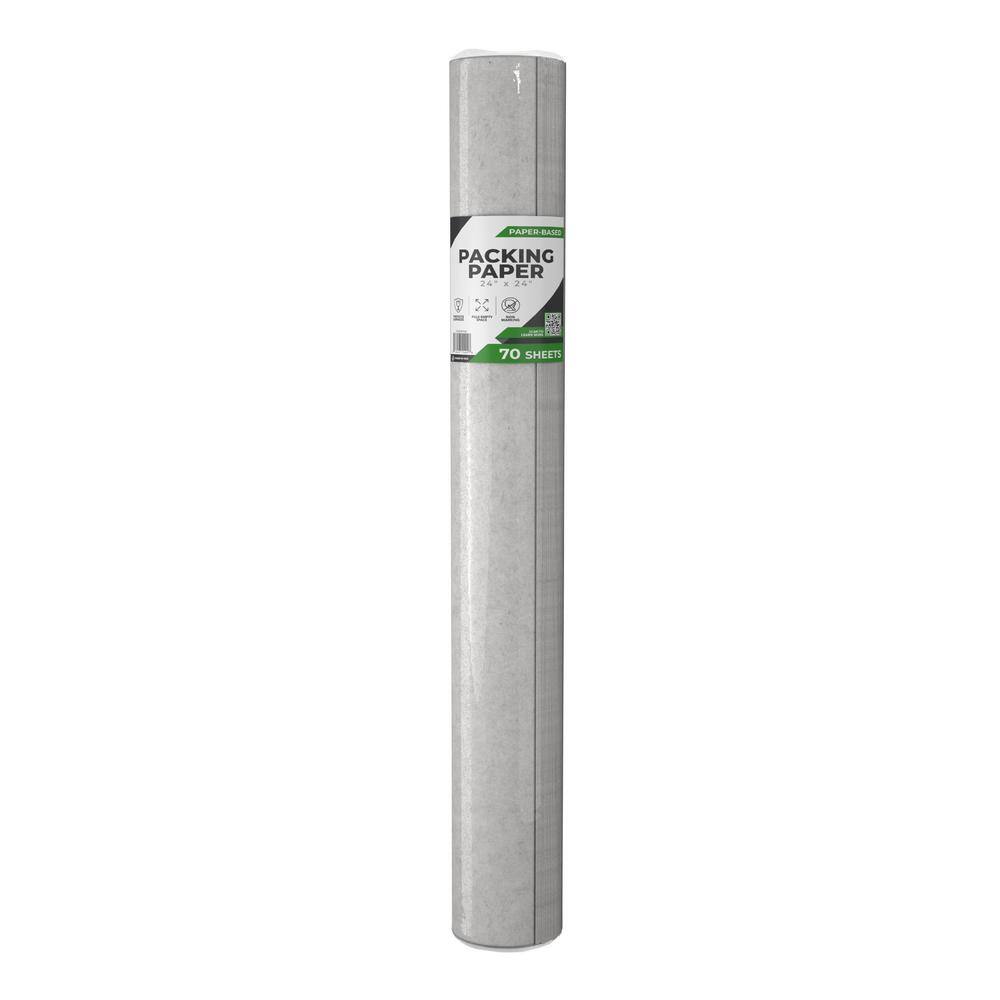 Pratt Retail Specialties 24 in. x 24 in. 100% Recycled Packing Paper (70-Sheets) (9-Pack) 100PCT70SHT9