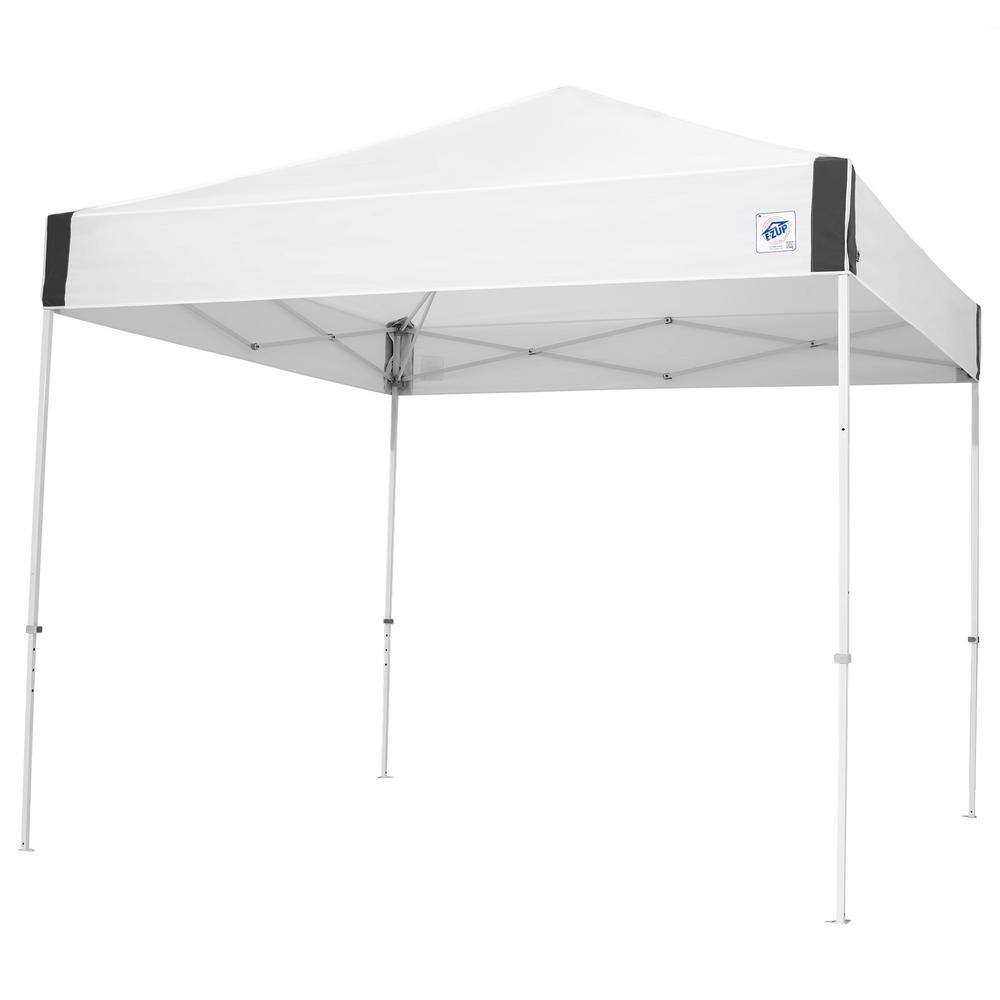 E-Z UP Pyramid Series 10 ft. x 10 ft. White Instant Canopy Pop Up Tent with Roller Bag PR3WH10WH