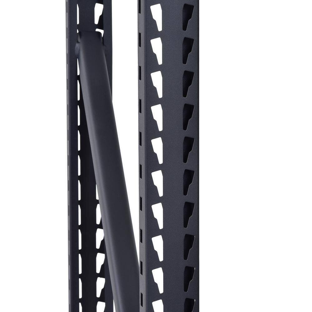 Husky 4-Shelf Metal Industrial Duty Freestanding Garage Storage Shelving Unit in Black (77 in. W x 72 in. H x 24 in. D) N2W772472W4B