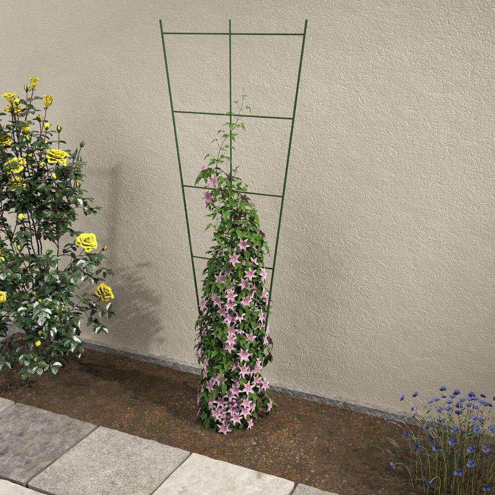 Vigoro 72 in. H Ivy Green Metal Trellis 87221