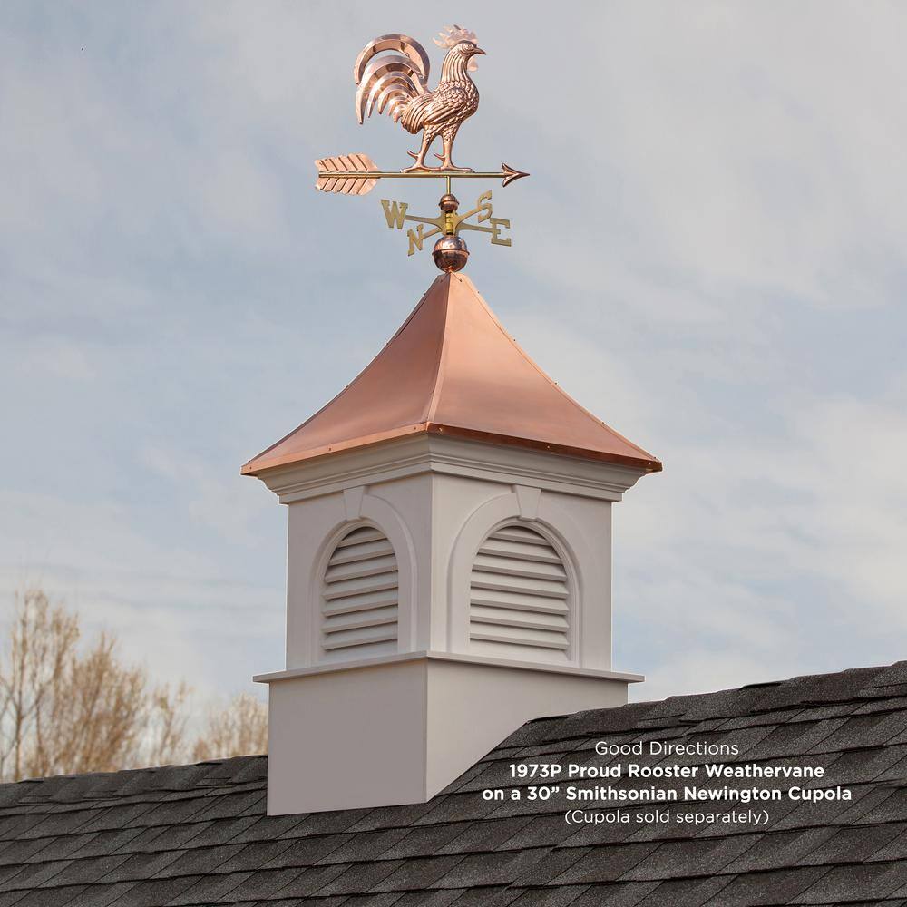 Good Directions Proud Rooster Weathervane - Pure Copper 1973P