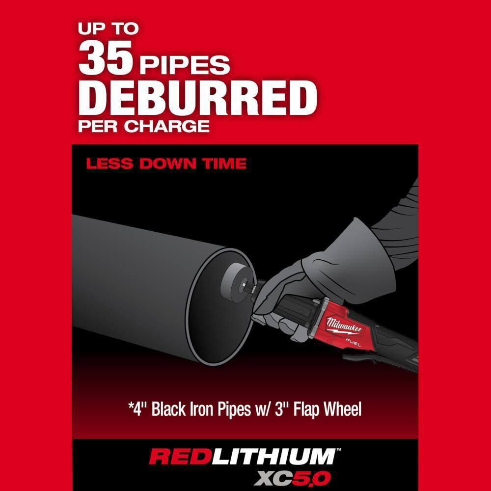 Milwaukee M18 FUEL 18-Volt Lithium-Ion Brushless Cordless 2-3 in. Variable Speed Die Grinder Paddle Switch w/5.0Ah Battery 2984-20-48-11-1850