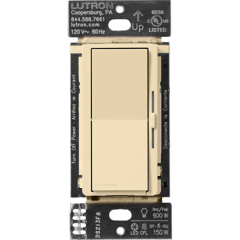 Lutron Diva Smart Dimmer Switch for Caseta Smart Lighting, 150-Watt LED, Ivory (DVRF-6L-IV) DVRF-6L-IV