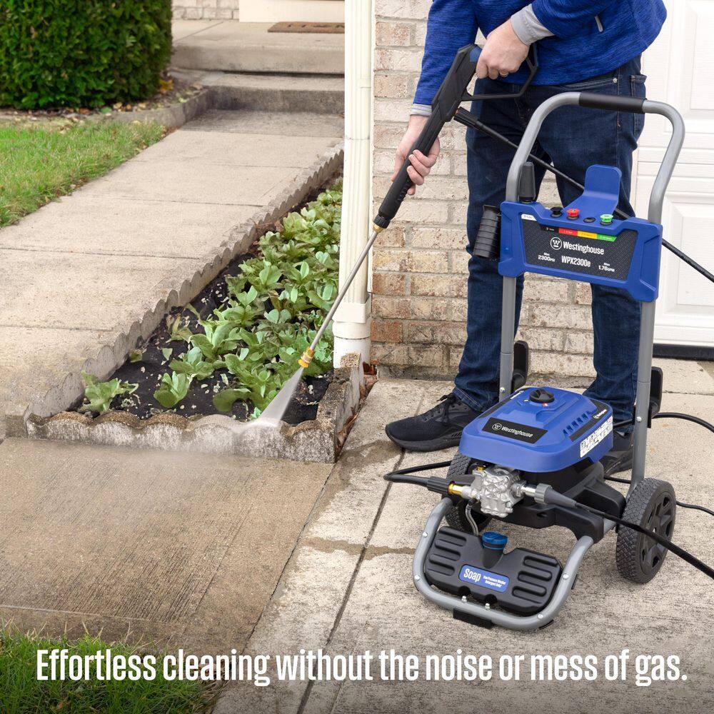 Westinghouse 2300 PSI 1.76 GPM 13 Amp Cold Water Electric Powered Pressure Washer with Turbo Nozzle and 5-Quick Connect Tips WPX2300e