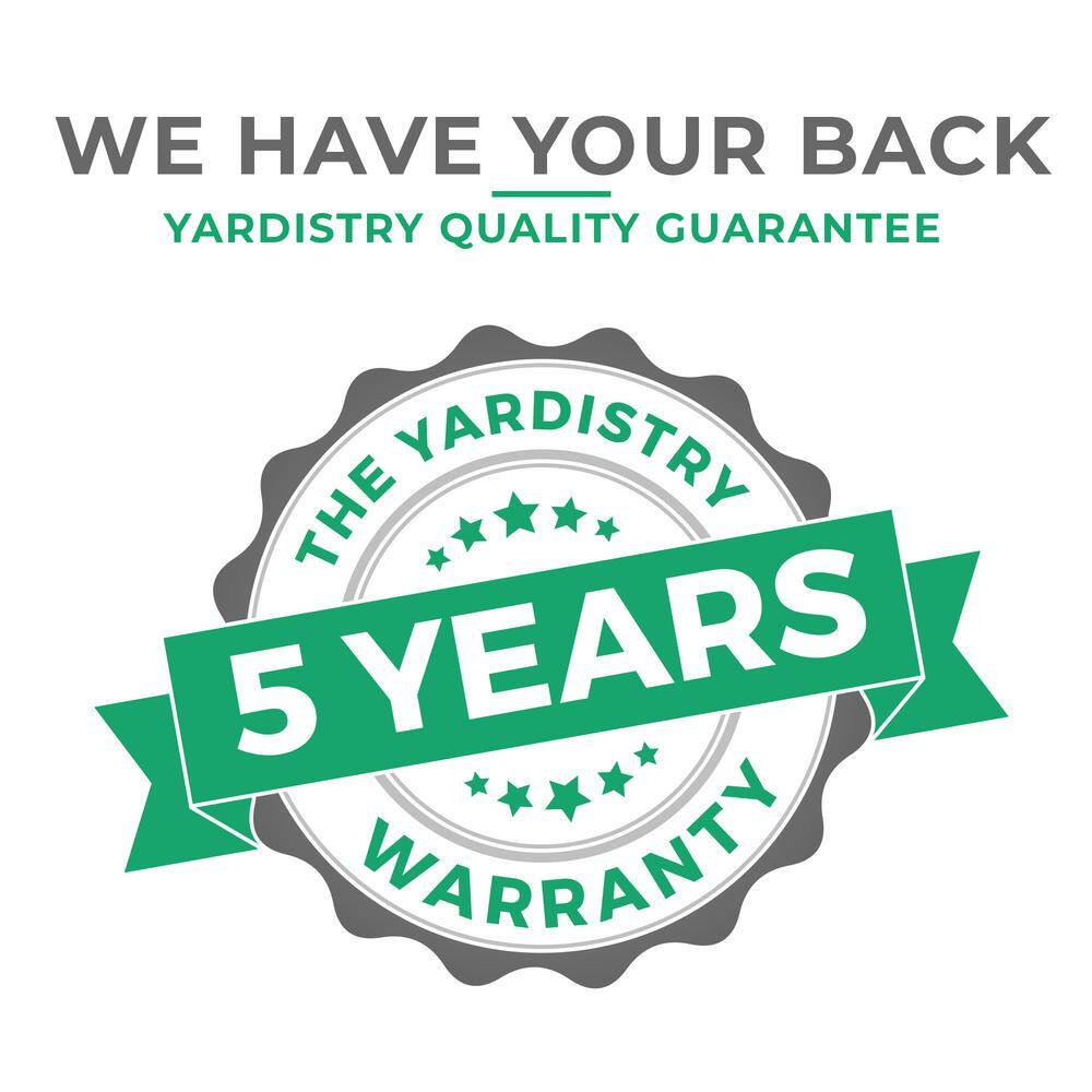 Yardistry Carolina 11 ft. x 13 ft. Premium Outdoor Cedar Backyard Patio Shade Pavilion with Brown Aluminum Gazebo Style Roof YM11726