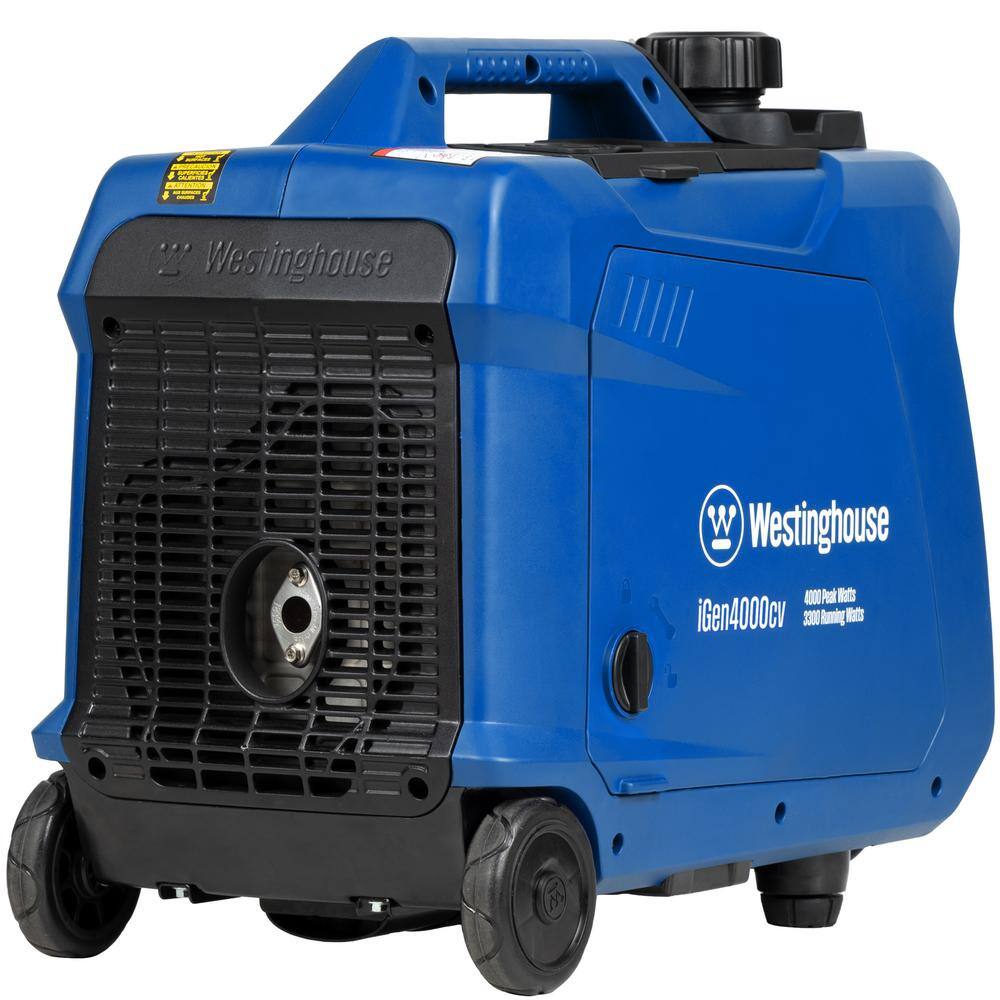 Westinghouse 4,000-Watt Gas Powered Portable Inverter Generator with Recoil Start, LED Data Center iGen4000cv
