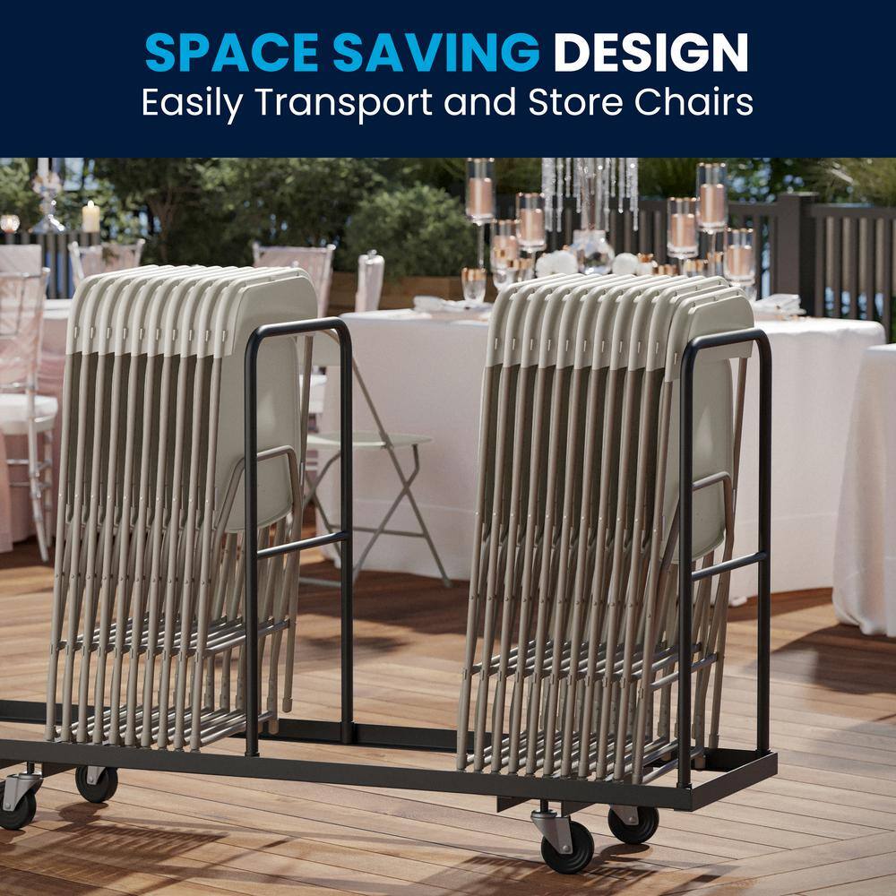 Carnegy Avenue Beige Metal Folding Chairs CGA-LE-487292-BE-HD