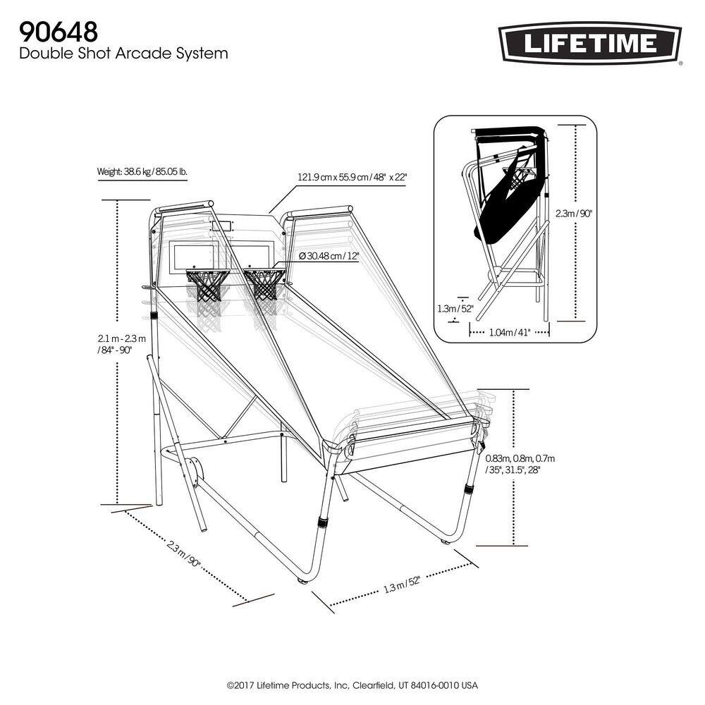 Lifetime Double Shot Basketball Arcade System 90648
