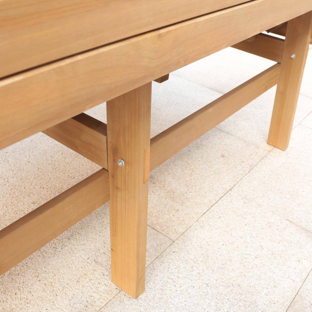 VEIKOUS 71 in. W x 31 in. D x 29 in. H Oversized Wooden Raised Garden Bed with Liner, Natural PG0102-08NW-1