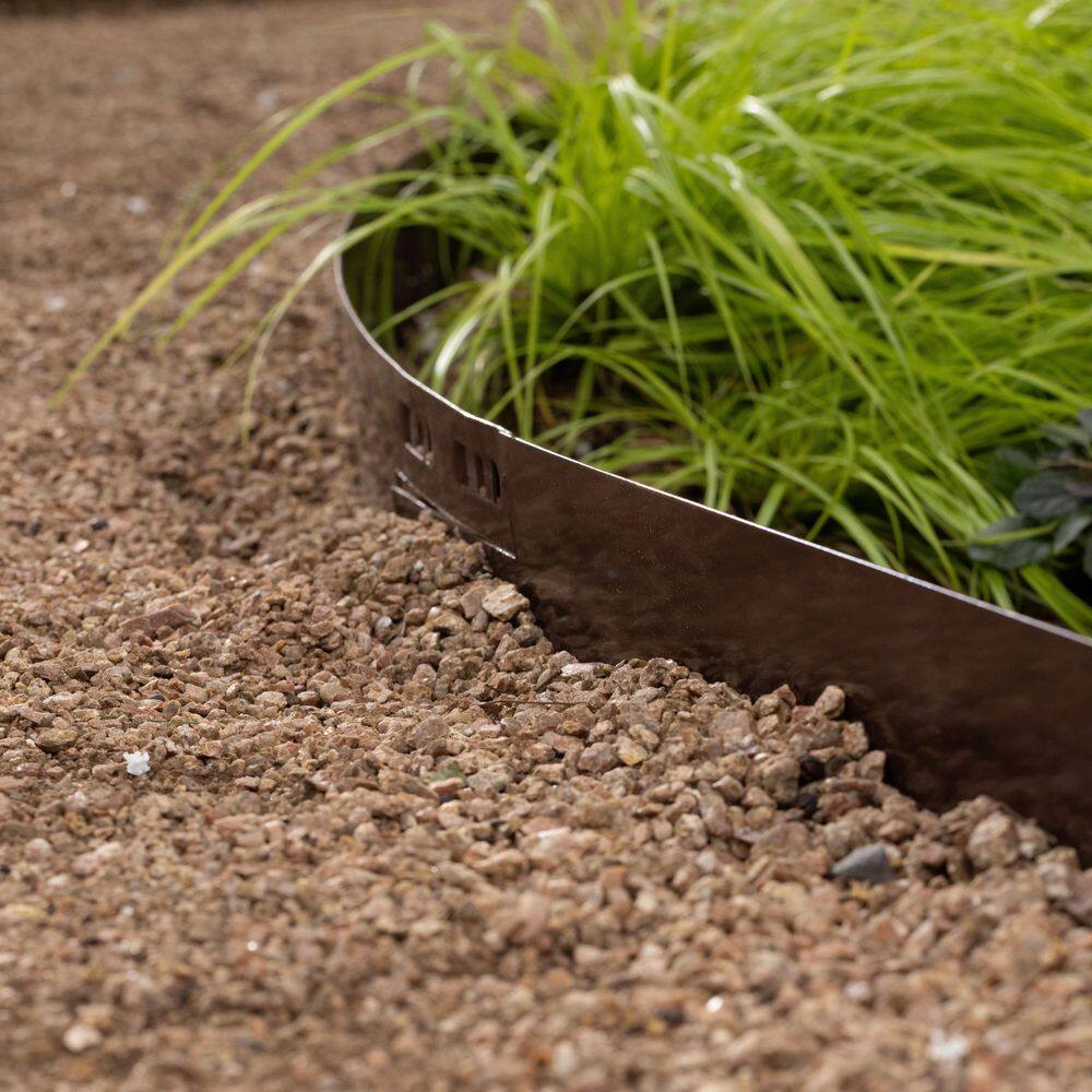 Colmet 8 ft. x 4 in. 14-Gauge Brown Steel Landscape Edging (5-Pack) AS814-4BR5