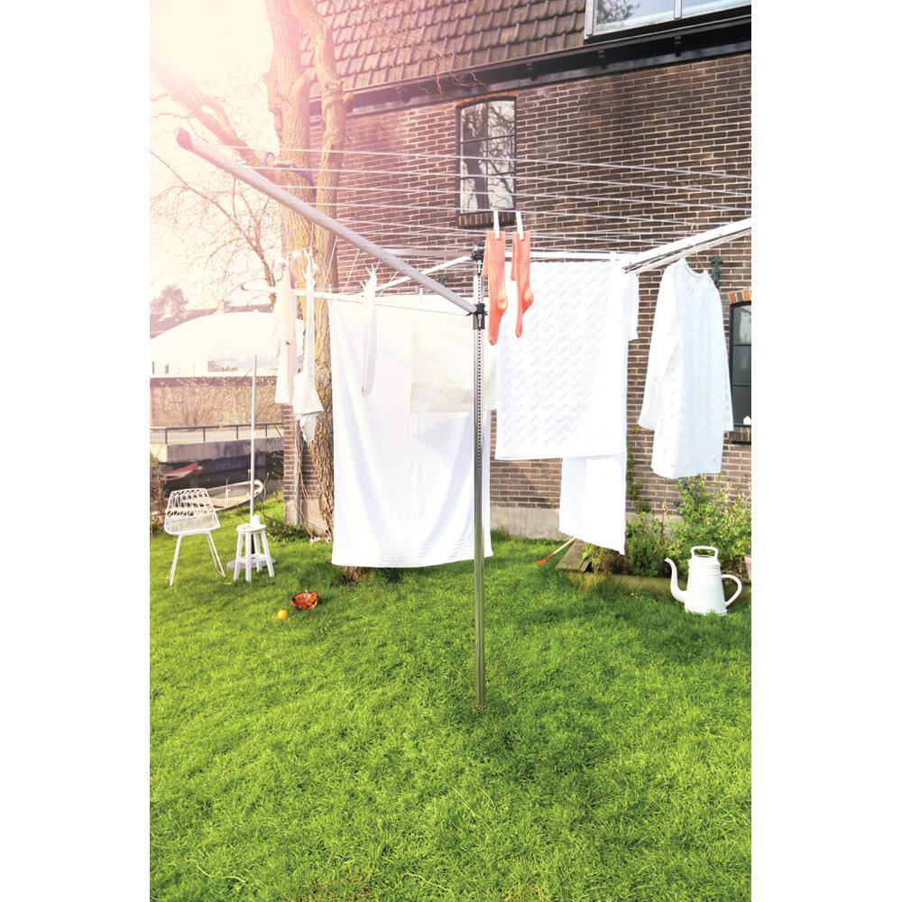 Brabantia 106.7 x 106.7 in. Topspinner Outdoor Rotary Clothesline with Ground Spike 310744
